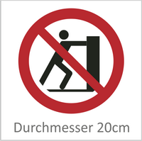 Schieben verboten 20 cm